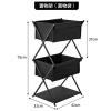 （全台瘋）戶外露營三層折疊便攜式置物架 出遊野餐燒烤收納架 多功能鞋架花架